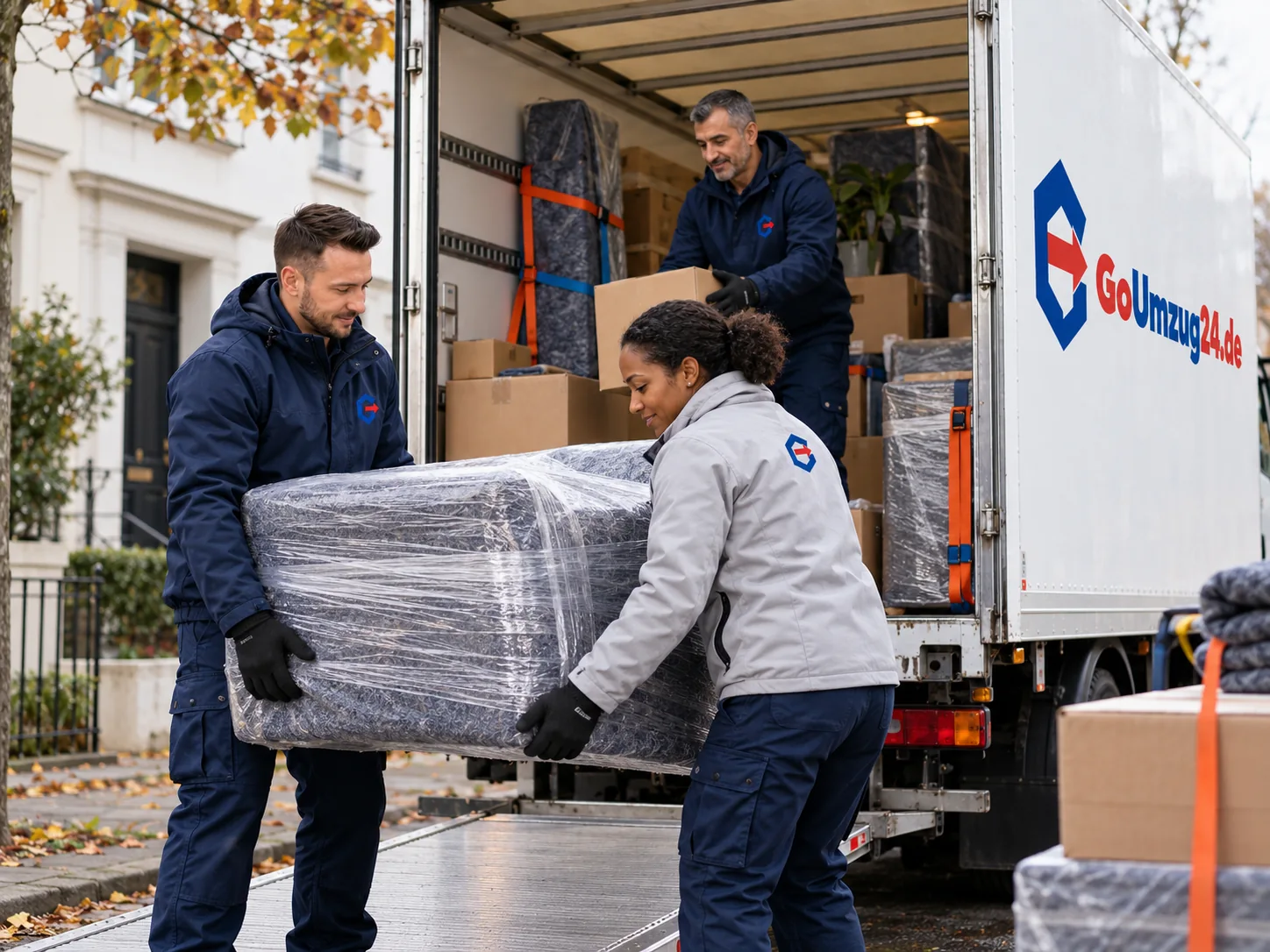 Beispielszene: geschütztes Möbelstück beim Verladen